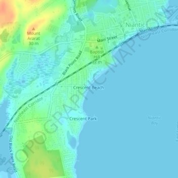 Profile Rock topographic map, elevation, terrain