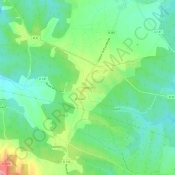 Vendras topographic map, elevation, terrain