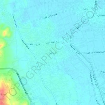 Kirdasah topographic map, elevation, terrain