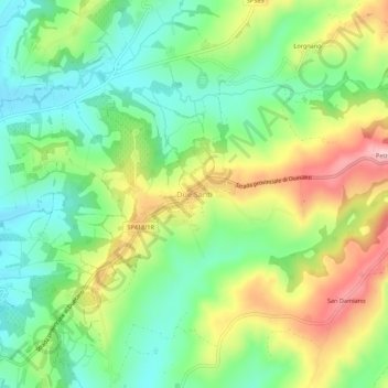 Due Santi topographic map, elevation, terrain