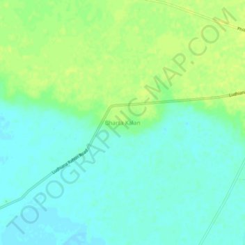 Bharta Kalan topographic map, elevation, terrain