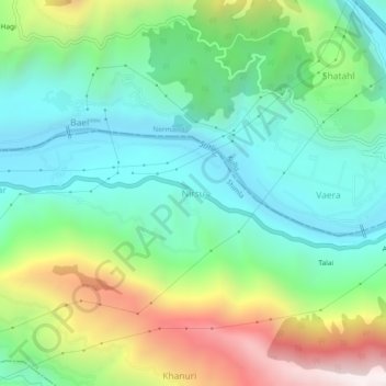 Nirsu topographic map, elevation, terrain