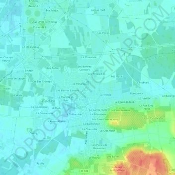 Le Lac Lacune topographic map, elevation, terrain