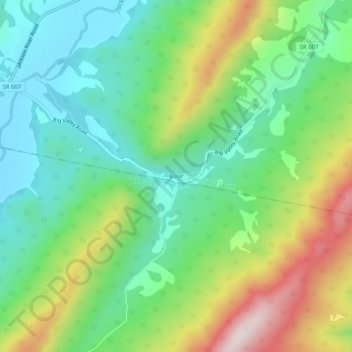 Bolar topographic map, elevation, terrain