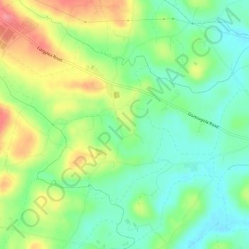 Galbally topographic map, elevation, terrain