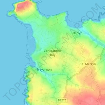 Constantine Bay topographic map, elevation, terrain