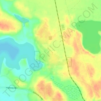 Anzac topographic map, elevation, terrain