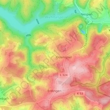 Meiswinkel topographic map, elevation, terrain