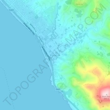 Kargıcak topographic map, elevation, terrain
