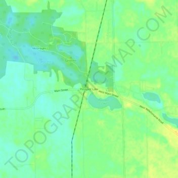 Pleasant Lake topographic map, elevation, terrain