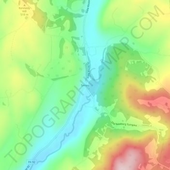 Smiley topographic map, elevation, terrain