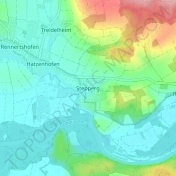 Stepperg topographic map, elevation, terrain