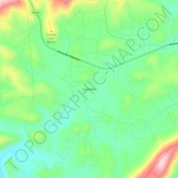 Coalfield topographic map, elevation, terrain