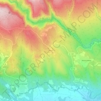 Fauzan topographic map, elevation, terrain