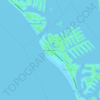 Sunshine Beach topographic map, elevation, terrain