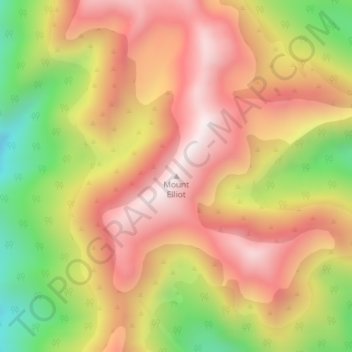 Mount Elliot topographic map, elevation, terrain