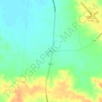 Lyndhurst topographic map, elevation, terrain