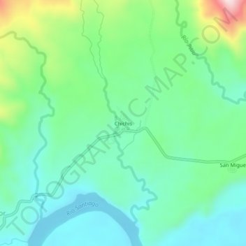 Chichis topographic map, elevation, terrain