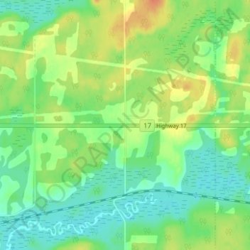 Minnitaki topographic map, elevation, terrain