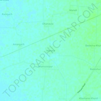 Manela topographic map, elevation, terrain