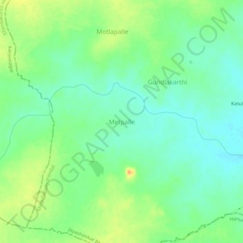Metpalle topographic map, elevation, terrain