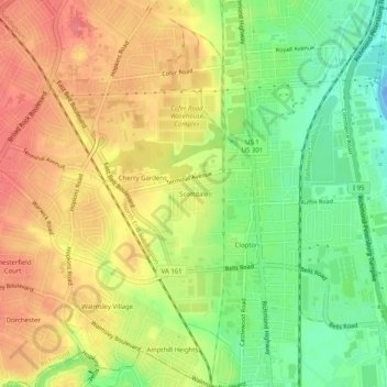 Scottdale topographic map, elevation, terrain
