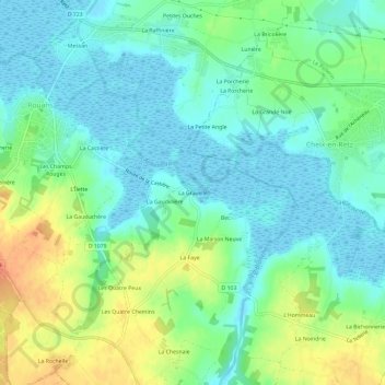 La Gravelle topographic map, elevation, terrain
