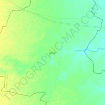 Jewar topographic map, elevation, terrain