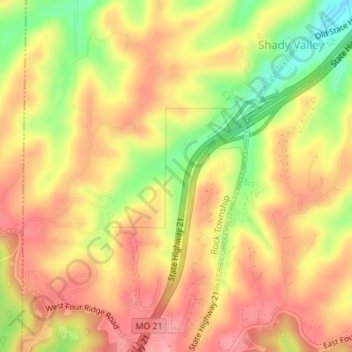 Pine Lake topographic map, elevation, terrain