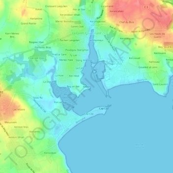 Kerist topographic map, elevation, terrain