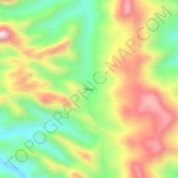 Pacay topographic map, elevation, terrain