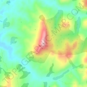 Rangitoto topographic map, elevation, terrain