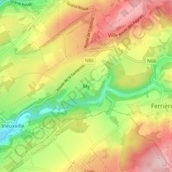 My topographic map, elevation, terrain