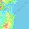 Tathra topographic map, elevation, terrain