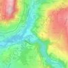 Onnex topographic map, elevation, terrain