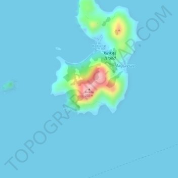 Kirikite topographic map, elevation, terrain