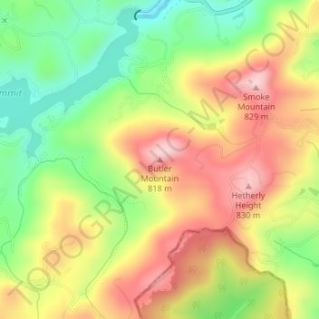 Butler Mountain topographic map, elevation, terrain