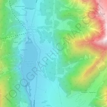 Dörfl topographic map, elevation, terrain