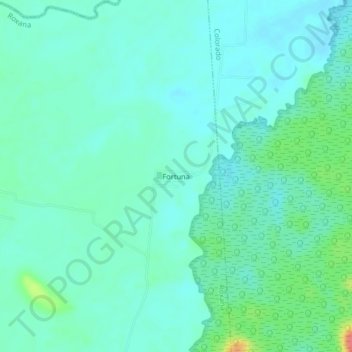 Fortuna topographic map, elevation, terrain