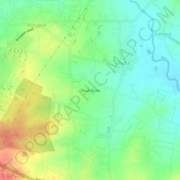 Gosai Guda topographic map, elevation, terrain