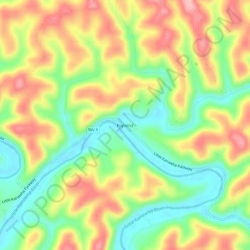 Bigbend topographic map, elevation, terrain