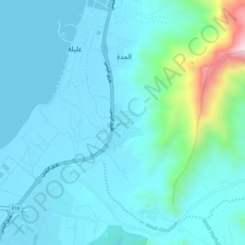 Al Hayr topographic map, elevation, terrain