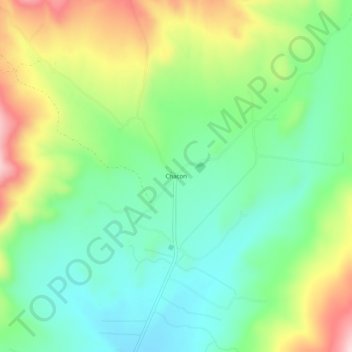 Chacon topographic map, elevation, terrain