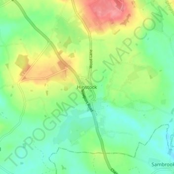 Hinstock topographic map, elevation, terrain