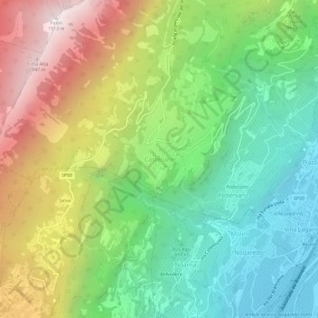 Castellano topographic map, elevation, terrain