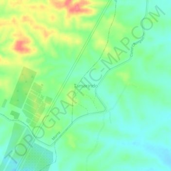 Tamarindo topographic map, elevation, terrain