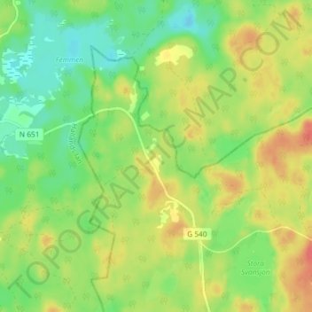 Strömhult topographic map, elevation, terrain