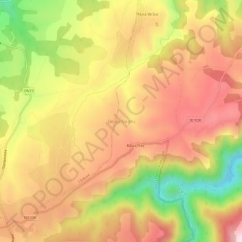 Dealu Negru topographic map, elevation, terrain