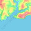 Polruan topographic map, elevation, terrain