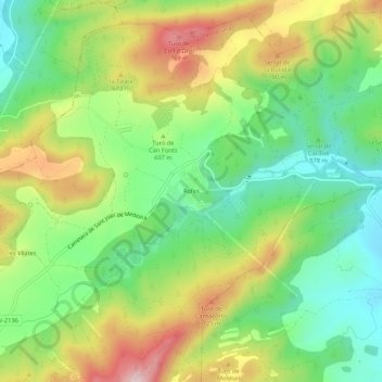 Rofes topographic map, elevation, terrain